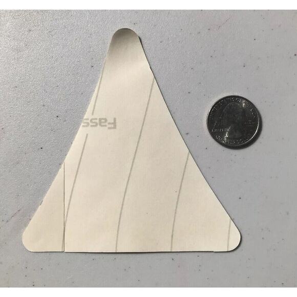 Space Shuttle Triangle Decal Blue White Gold 4" x 4" - Picture 3 of 4